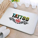 Axyaa Tattoo Shop Mat Indoor Welcome Door Mat Washable Non-Slip Absorbent Carpet
