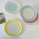 Axyaa Ceramic Dessert Plates: Colorful Underglaze Cake and Dining Plate Set