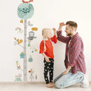 Axyaa Cartoon Animal Height Measure Wall Stickers for Kids Room Growth Chart