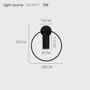 Axyaa Circle LED Wall Lamp: Nordic Wrought Iron Sconces for Bedroom and Home Decor