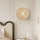 Axyaa High-End Retro Round Bedside Wall Lamp with Milk White Glass Lampshade