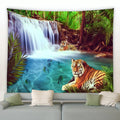 Axyaa Wild Animal Tapestry Nature Landscape Wall Hanging for Home Decor