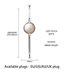 Axyaa Nordic Medieval Art Floor Lamp Acrylic Globe Light Fixture