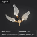 Axyaa Retro Luxury Leaf Chandelier Home Decor - Designer Bedroom Living Dining Room Pendant Light