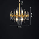 Axyaa Gold Round Crystal Chandelier for Luxurious Living Room Décor