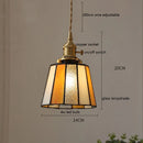 Axyaa Vintage LED Pendant Lamp with Copper Socket and Glass Shade