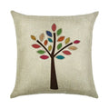 Axyaa Cartoon Pattern Linen Pillowcase - Home Sofa Decorative Cushion Cover
