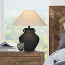 Axyaa Tuscan Stone Ceramic Table Lamp for Living Room, Restaurant, Bedroom
