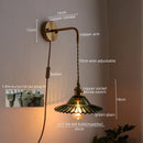 Axyaa Nordic LED Wall Sconce Glass Copper Light for Home Decor & Living Room