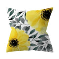 Axyaa Yellow Floral Geometric Cushion Cover 45x45cm