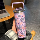Axyaa Stainless Steel Thermos Bottle with Straw, 20&30oz Capacity