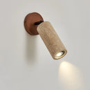 Axyaa Modern Stone Indoor Wall Sconce Light Wood Base Spot Rotatable Lustre