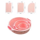 Axyaa Circular Silicone Cake Mold Set - 4PCS DIY Baking Tray & Oven Kit