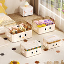 Axyaa Stackable Storage Box Organizer with Lid: Toys, Snacks, Books, Sundries Home Organization