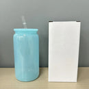 Axyaa Colorful Lid Plastic Cup with Straws - Replacement for Can Shaped Iced Coffee Juice Mug