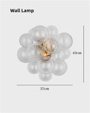 Axyaa Glass Bubble Chandelier: Modern Round Pendant Lamp for Living Room, Kitchen, Hotel.