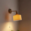 Axyaa Modern Copper LED Wall Sconce with Pull Chain Switch
