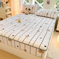 Axyaa Velvet Quilted Fitted Sheet, Thick Mattress Cover Protector, 180*200cm