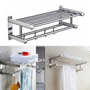 Axyaa Towel Rack Wall Mount Holder Bathroom Accessories Shower Hanger Towel Bar Shelf