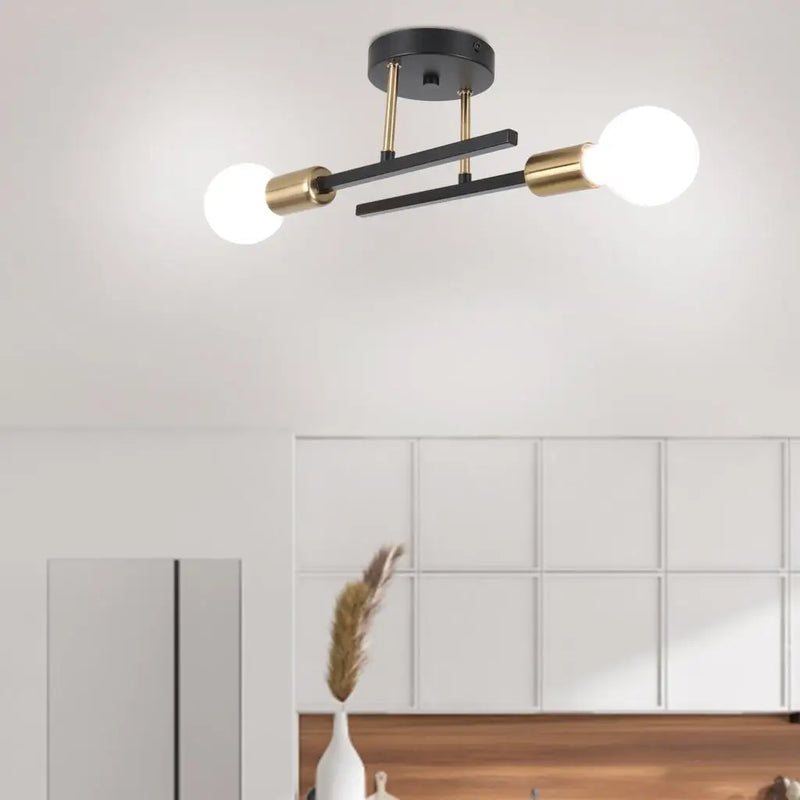 Axyaa Retro Industrial Chandelier Wrought Iron Ceiling Lamp LED E27 Light