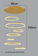 Axyaa Staircase Chandeliers LED Pendant Light for Modern Home Decor