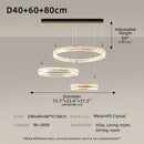 Axyaa Circular Crystal Pendant Light: Modern, Luxury, and Atmospheric for Living Room