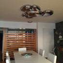 Axyaa Chrome LED Ceiling Lamp for Stylish Spaces