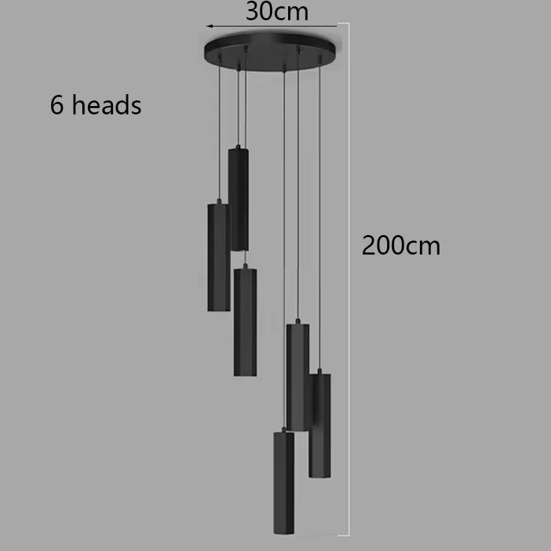 Axyaa Nordic Stair Chandelier Living Dining Room Pendant Ceiling Light