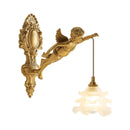 Axyaa Copper Angel Crystal Wall Lamp - French Vintage Style Lighting