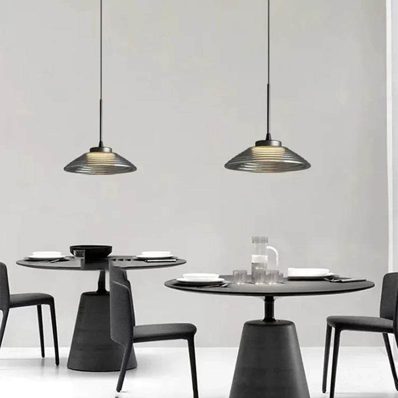 Modern Gray Glass Pendant Light by Axyaa - Dimmable, Changeable, Nordic Design