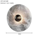 Axyaa Marble Round Wall Lamp for Bedroom Living Room Hotel LED Lighting