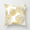 Axyaa Gold Leaf Polyester Cushion Cover - Decorative Sofa Pillow Cover
