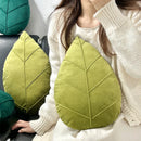 Axyaa Leaf Shaped Pillows: Christmas Green Nordic Style Decor for Living Room & Headboard.