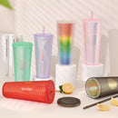 Axyaa 710ML Studded Double Wall Durian Tumbler with Lid and Straw