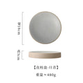 Axyaa Retro Round Plate: Premium Western Cuisine Ceramic Tableware