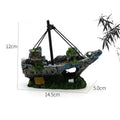 Axyaa Pirate Ship Resin Decoration for Aquarium Fish Tank Landscaping