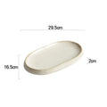 Axyaa Oval Ceramic Fish Plate: Stylish Tableware for Steaming, Barbecue, Sushi, Desserts