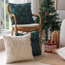 Axyaa Rabbit Fur Christmas Pillow Cover: Quilted & Embroidered Decorative Cushion