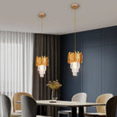 Axyaa Modern LED Crystal Pendant Chandelier for Elegant Home Decor