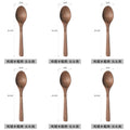 Axyaa Long Handle Wooden Soup Spoon Set of 6