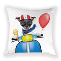 Cute Dog Cat Pillow Cover 45X45CM for Home Decor - Axyaa Brand