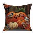 Axyaa Thanksgiving Pumpkin Pillow Cover 45*45cm Home Decor Cotton Linen
