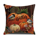 Axyaa Thanksgiving Pumpkin Pillow Cover 45*45cm Home Decor Cotton Linen