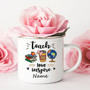 Axyaa Personalized Enamel Mug | Retro Coffee Cup for Teachers & Gifts