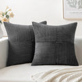 Axyaa Corduroy Boho Patchwork Pillow Cover
