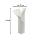 Axyaa Ceramic Petal Vase with Artificial Flowers - Desk Decoration & Home Decor