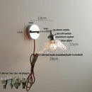 Axyaa Iron Rotate LED Wall Light, Nordic Modern Glass Bedside Lamp