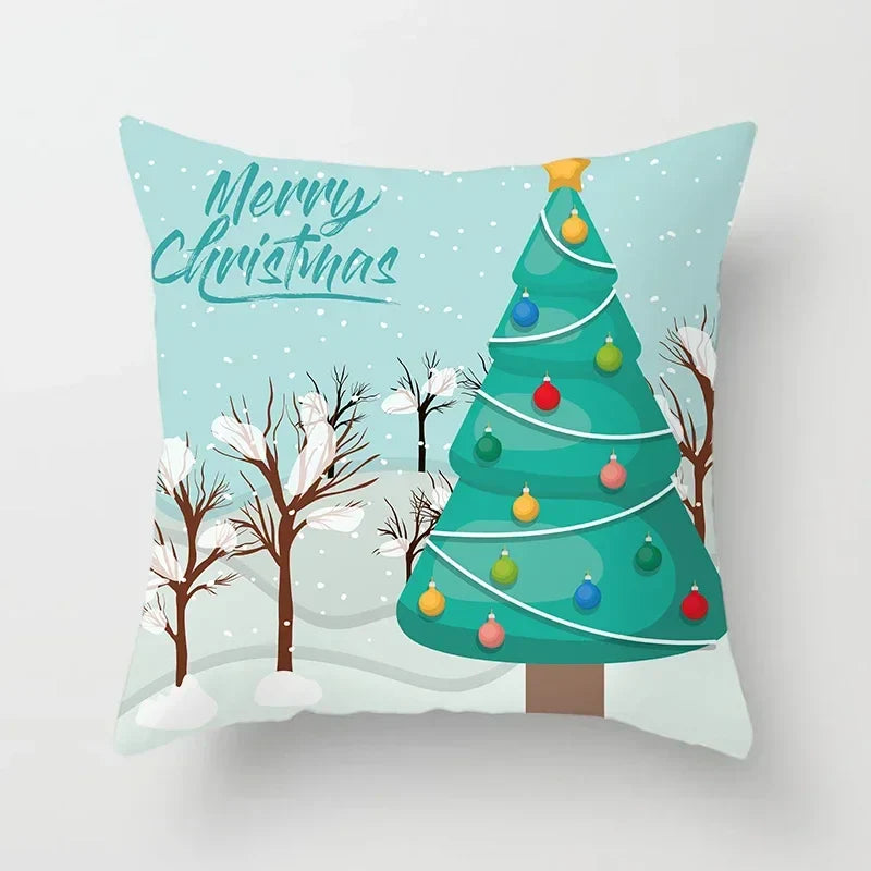 Axyaa Christmas Tree Throw Pillow Cover - Festive Home Decor