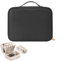 Axyaa Elegant Makeup Bag: Large Capacity, Handle, Travel-Friendly Cosmetic Organizer