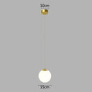 Axyaa Gold Glass Ball Pendant Light - Indoor LED Chandelier for Decor & Lighting